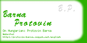 barna protovin business card